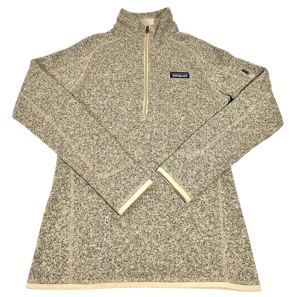 Patagonia Better Sweater 1/4 Zip Fleece Pullover Women's XS Tan‎ Heather 25527